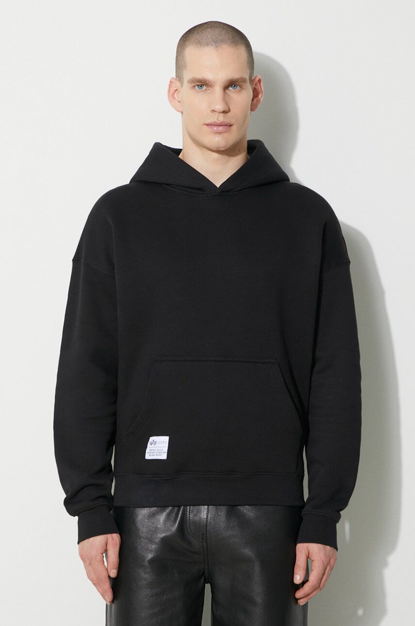 Pulover Alpha Industries Hoodie with Print Črna | 146336, 0