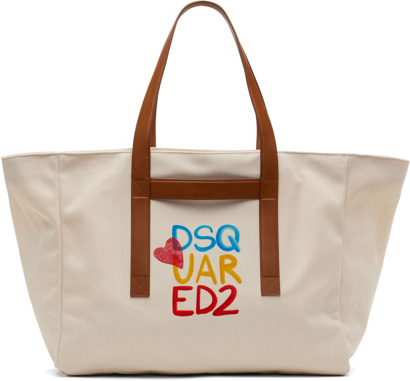 Tote bag DSQUARED2 Dsquared2 Summer Lovers Canvas Tote Bag Bela | SPM0104-00308367-5089
