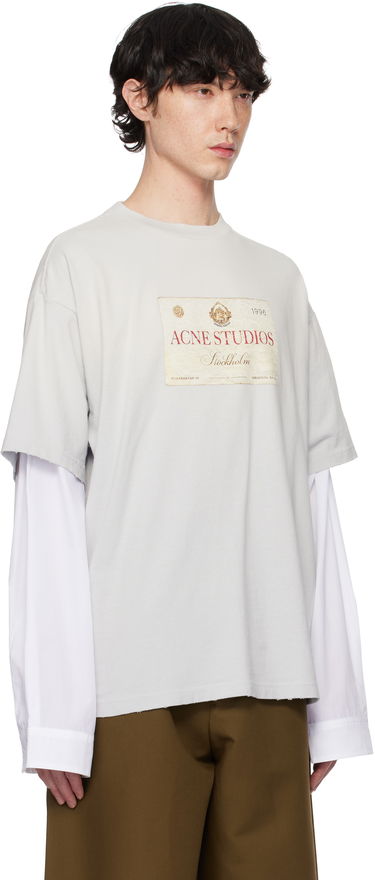 Majica Acne Studios Acne Studios Layered Print T-Shirt Siva | CL0322-, 1