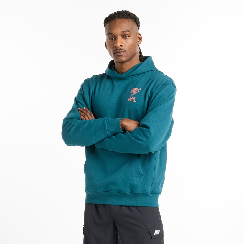 Pulover New Balance Hoodie Athletics Higher Learning Zelena | NBMT51979DOE