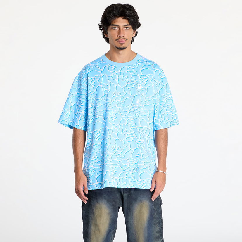 Majica BAPE Abc Sea Surface Camo Relaxed Fit Tee Blue Modra | 001CSK701002F BLU
