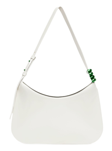 Torba za čez ramo Bottega Veneta Flap Shoulder Bag Bela | 701040 V1C30