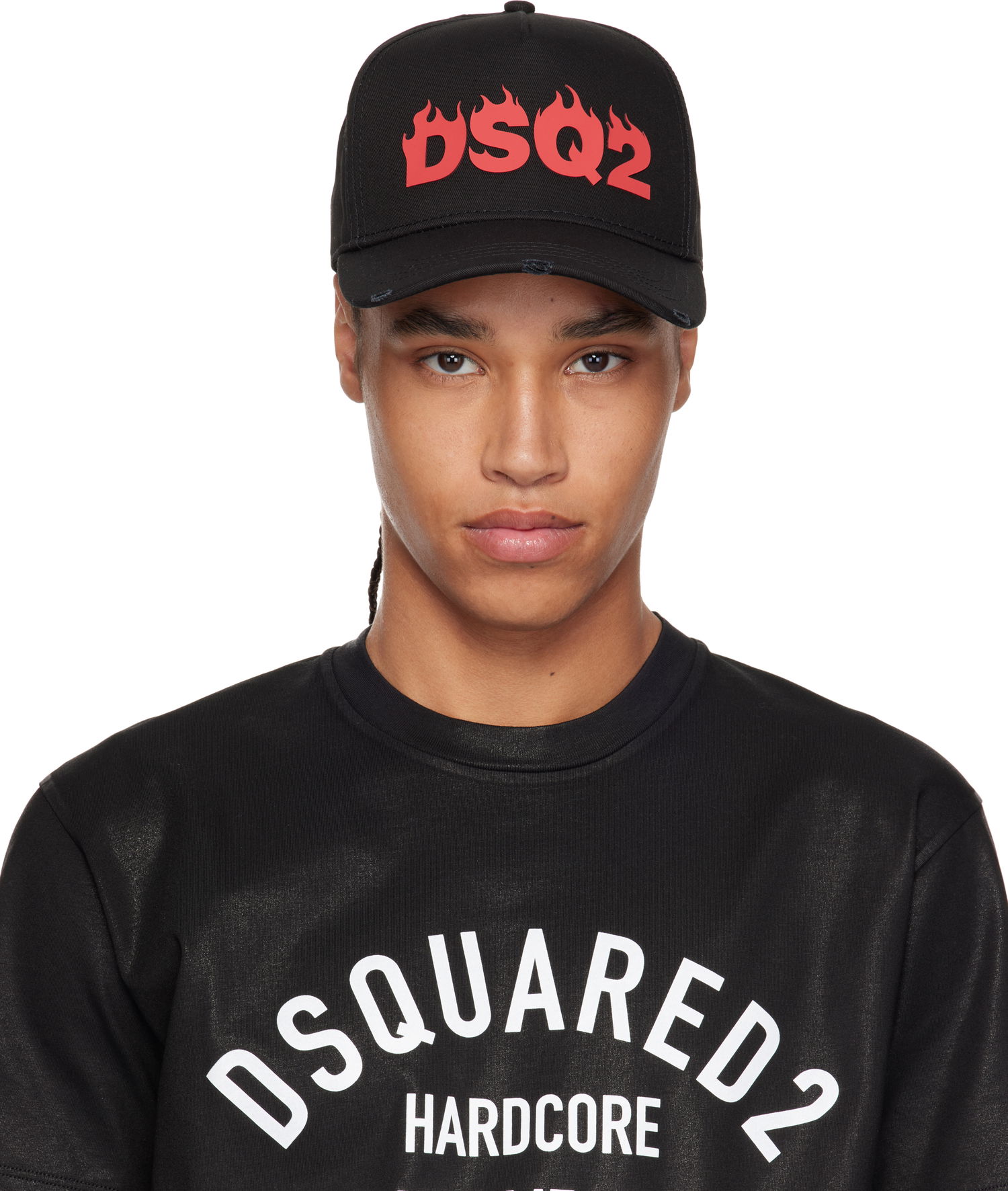 Kapa DSQUARED2 Dsquared2 Baseball Cap with Flames Logo Črna | BCM0915-05C00001-2124, 0