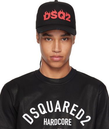 Kapa DSQUARED2 Dsquared2 Baseball Cap with Flames Logo Črna | BCM0915-05C00001-2124, 0