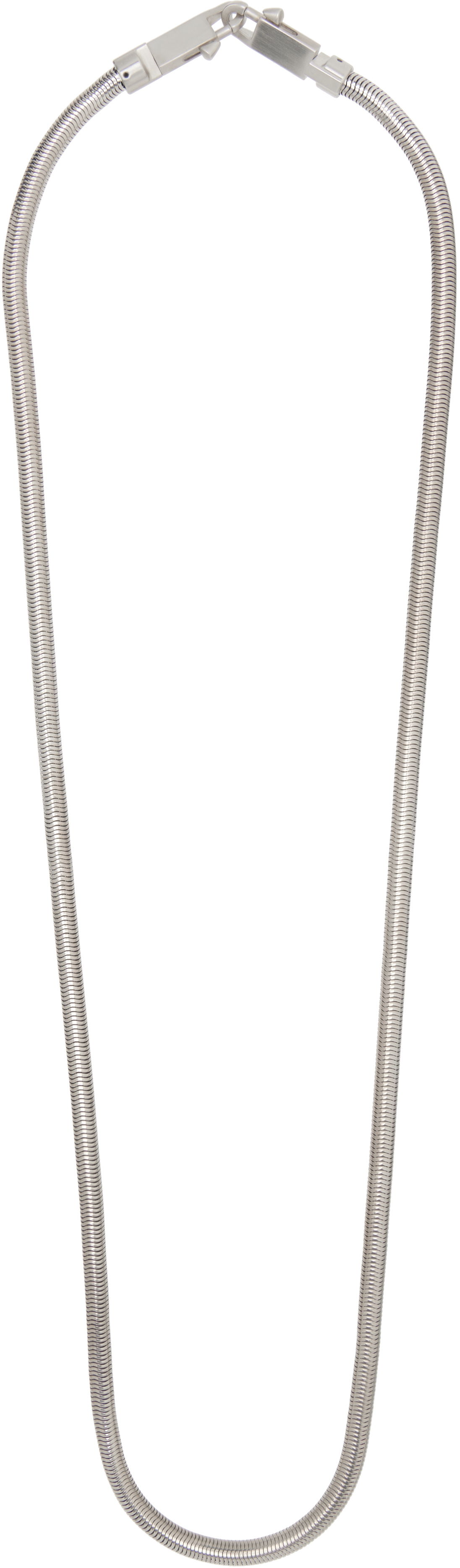 Ogrlica Rick Owens Rick Owens Snake Chain Crossbody Strap Kovinski | RA01E0699 MET, 0