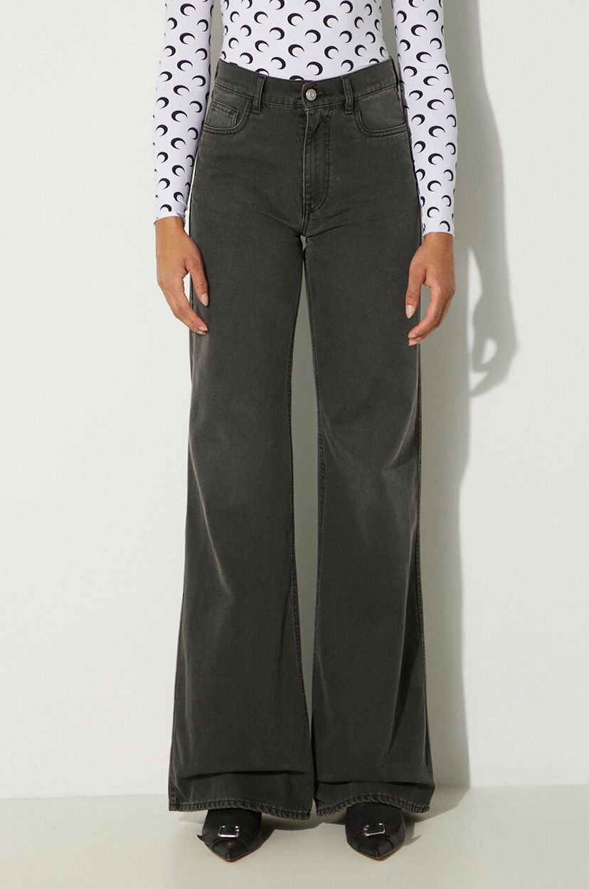 Kavbojke Coperni Wide Leg High-Waisted Denim Pants Siva | COPP95F2004