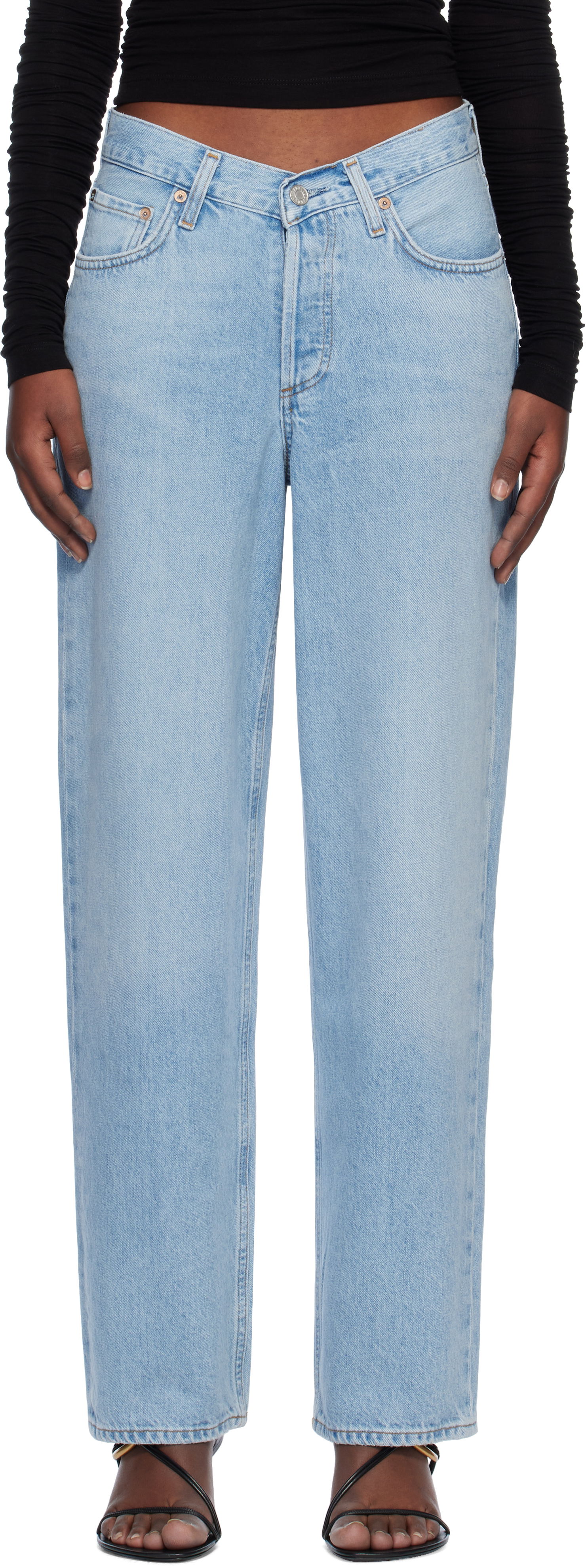 Kavbojke AGOLDE AGOLDE V-Waist Baggy Jeans Modra | A208-1765, 0