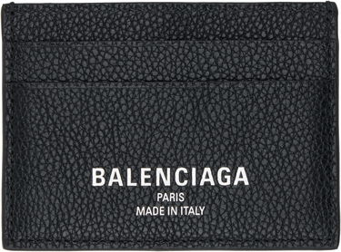 Denarnica Balenciaga Textured Leather Card Holder Črna | 806637 2ABDD, 0
