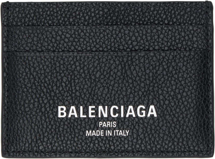 Denarnica Balenciaga Textured Leather Card Holder Črna | 806637 2ABDD