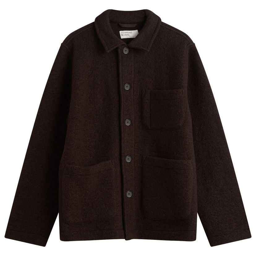 Jakna Universal Works Universal Works Wool Fleece Field Jacket, Size Small Rjava | 00017-BRN