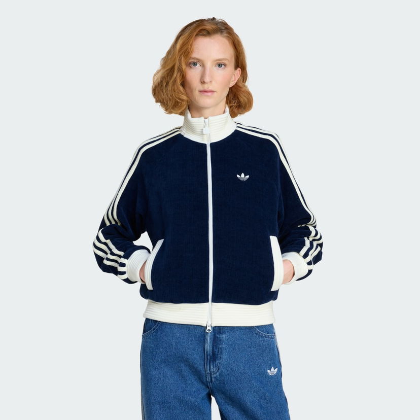 Jakna adidas Performance adidas Originals Velour Knit Track Top Mornarica | KS7779