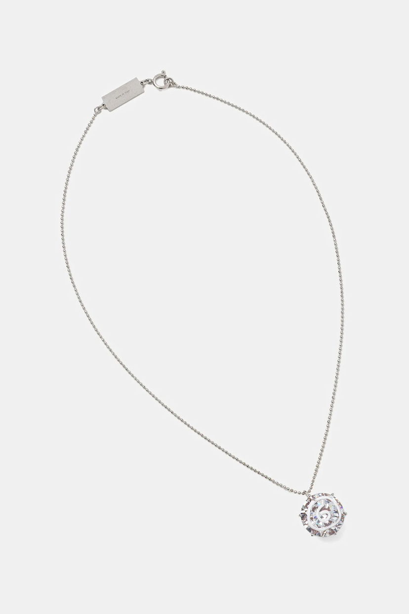 Ogrlica Maison Margiela Crystal Pendant Ball Chain Necklace Kovinski | SM7UU0080.P8372.971