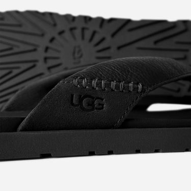 Superge in čevlji UGG Seaside II Leather Flip-Flops Črna | 1166610-BLK, 4