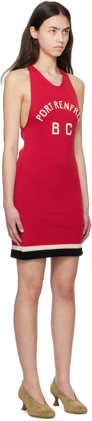 Obleke Bode Bode Port Knit Minidress Rdeča | WRS25KT029, 1