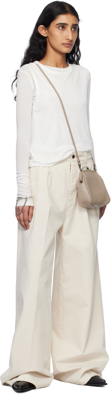 Majica brez rokavov Ann Demeulemeester Ann Demeulemeester Biba Sleeveless Tank Top Bela | 2510-W-JTO05-FA570-002, 4