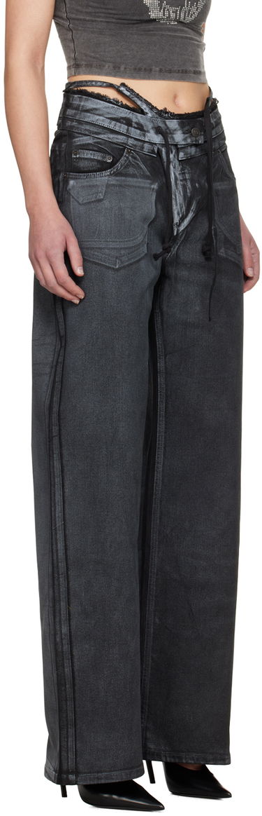Kavbojke Ottolinger Ottolinger Double Fold Jeans Črna | 1702812, 4
