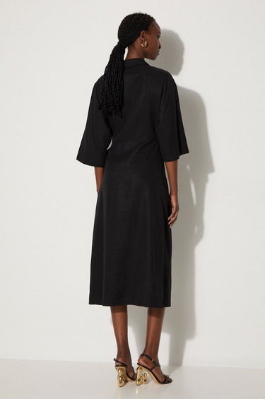 Obleke Samsoe Samsoe Midi Wrap Dress Črna | F24100086, 1