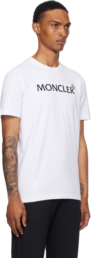 Majica Moncler Moncler Flocked Logo Cotton T-Shirt Bela | K20918C000368390T, 1