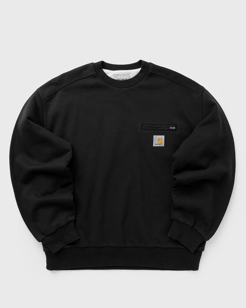Pulover Carhartt WIP Detroit Crewneck Sweatshirt with Chest Pocket Črna | I035547-89.06