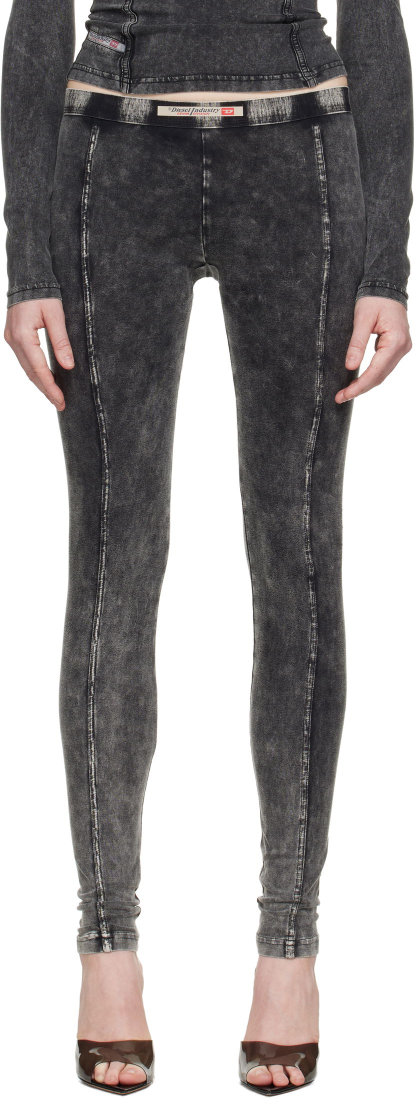 Pajkice Diesel Diesel Athena-Dnm Leggings Siva | A17571 0SHAN