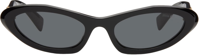 Sončna očala Miu Miu Miu Miu Pointed Cat Eye Acetate Sunglasses Črna | 0MU 09YS 8056597886314
