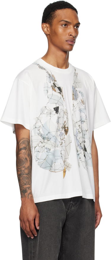 Majica Maison Margiela MM6 Maison Margiela Printed T-Shirt Bela | SH0GC0056 S24312, 1