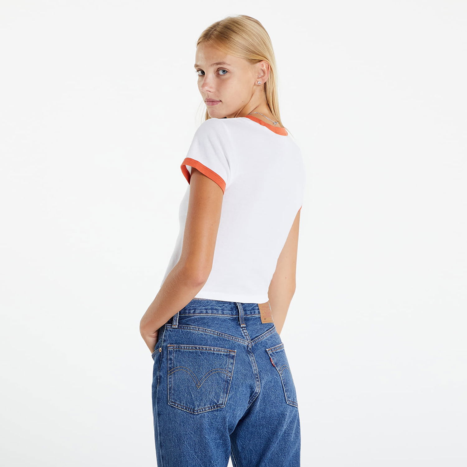 Majica Levi's Graphic Ringer Mini Tee Bela | A3523-0004, 1
