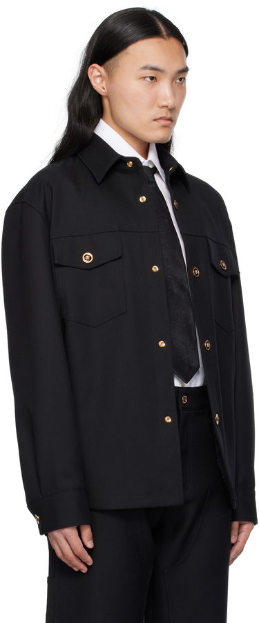 Jakna Versace Versace Cavalry Wool Overshirt Črna | 1018867_1A08771, 1