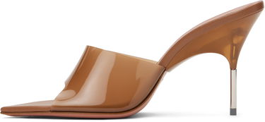 Modni dodatki Amina Muaddi Amina Muaddi Bianca Glass Slipper 95 Mules Rjava | BIANCA GLASS SLIPPER 95, 2