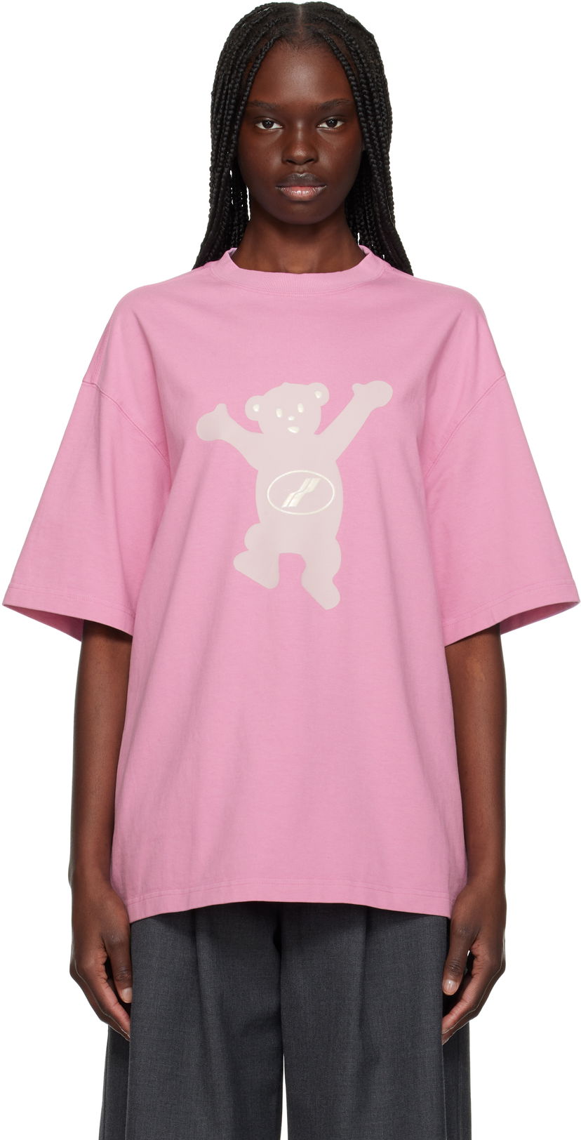 Majica We11done We11done Teddy Logo T-Shirt Roza | WD-TT3-22-715-U-PK