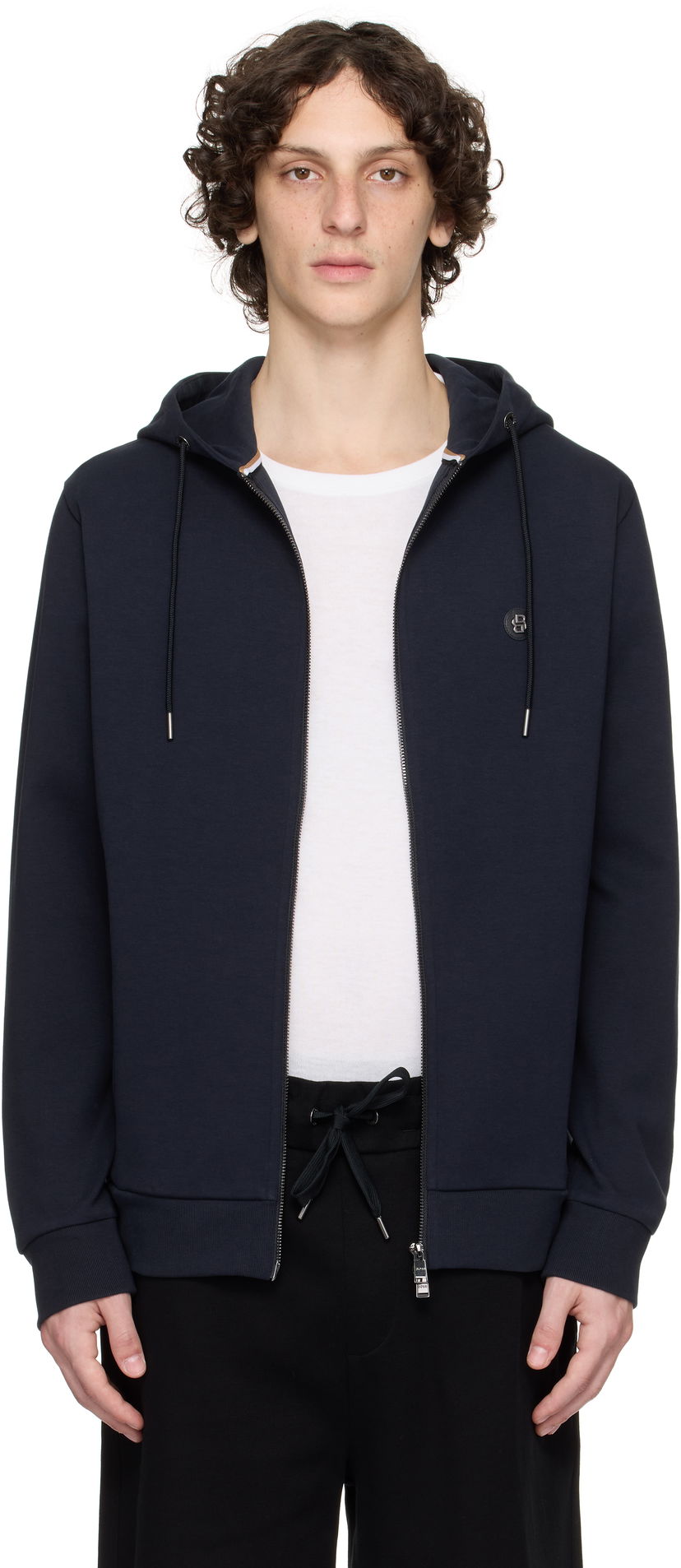 Pulover BOSS BOSS Zip Hoodie Mornarica | 50520303