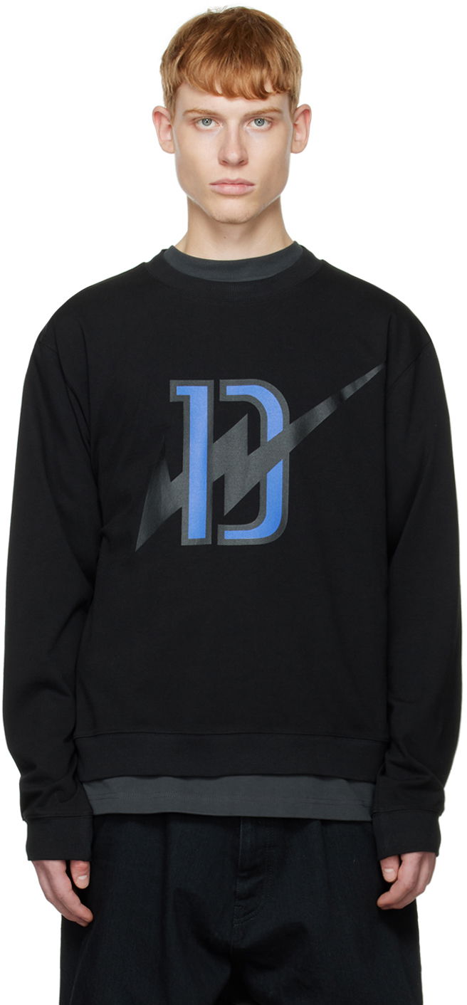 Pulover We11done Thunder Graphic Sweatshirt Črna | WD-TS3-22-808-U-BK