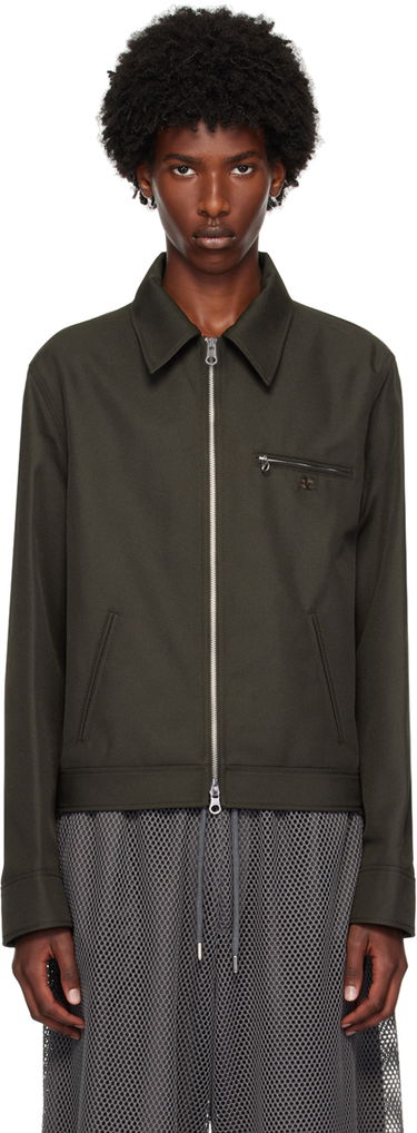Bomber jakna Courrèges Signature Retro Zip-Up Jacket Zelena | 324CBL204PL0056, 0