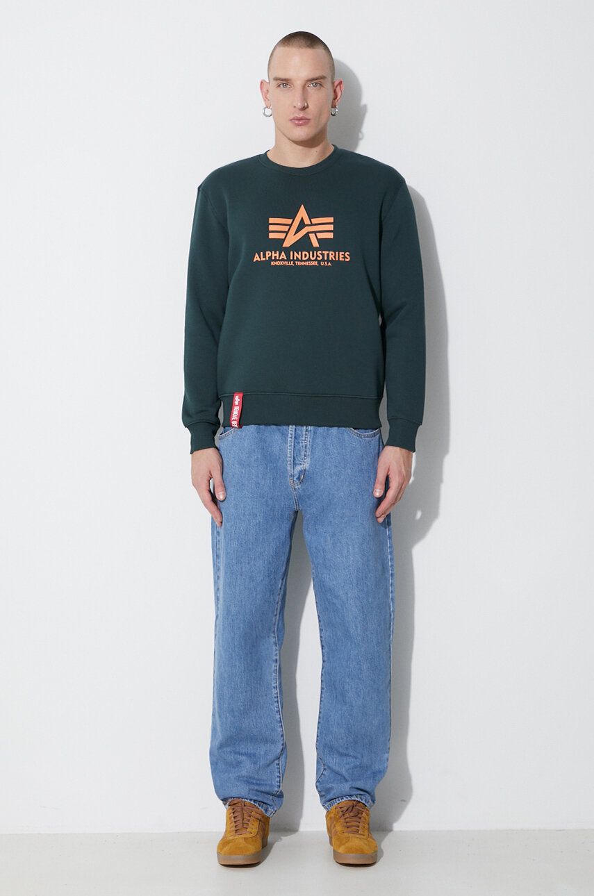 Pleteni pulover Alpha Industries Alpha Industries Basic Sweater Zelena | 178302.353, 1