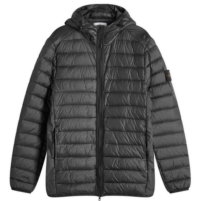 Jakna Stone Island Lightweight Hooded Down Jacket Črna | 811540324-A0029