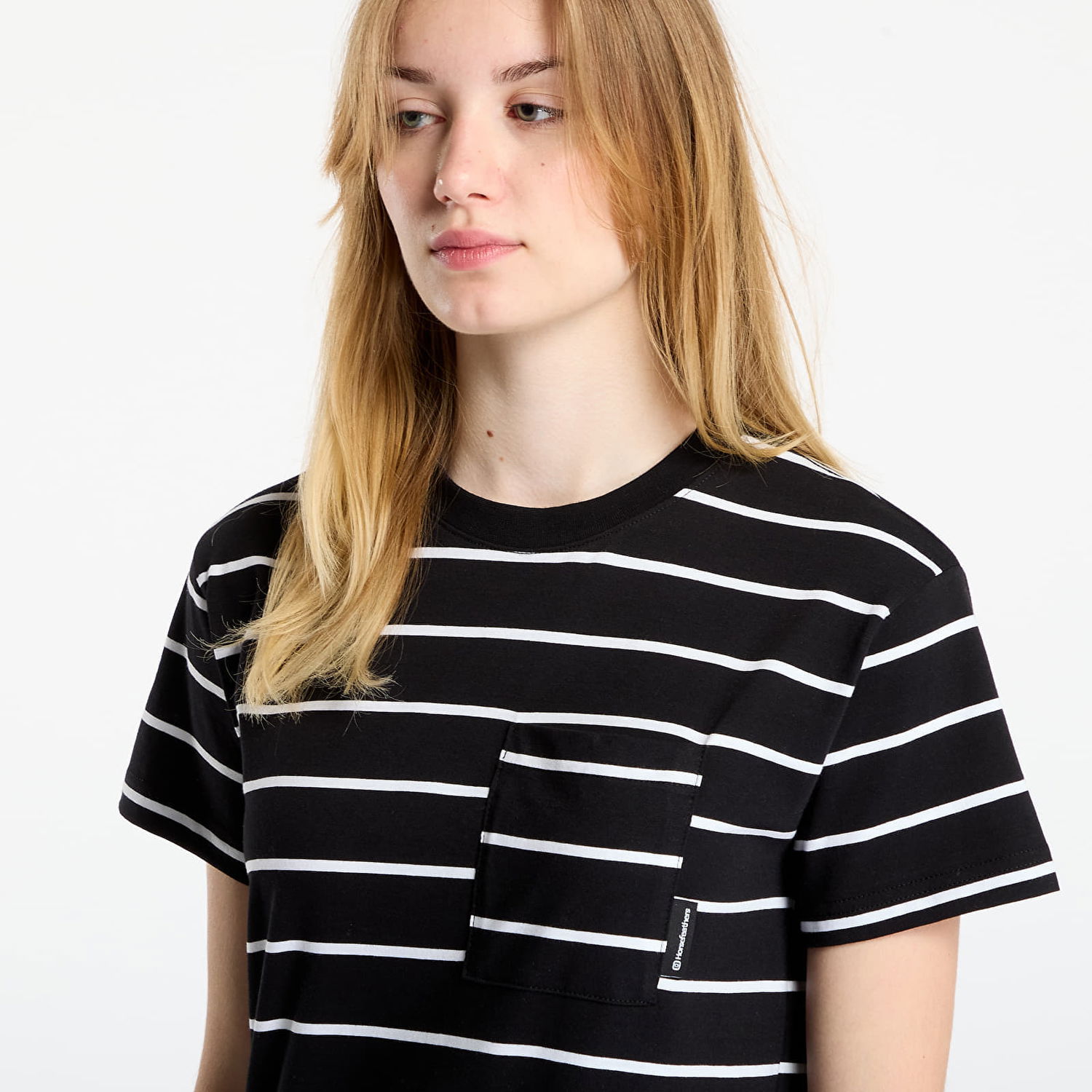 Majica Horsefeathers T-Shirt Pyper Top Striped Črna | SW957C, 1