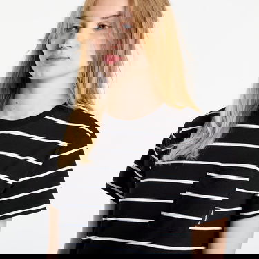 Majica Horsefeathers T-Shirt Pyper Top Striped Črna | SW957C, 1