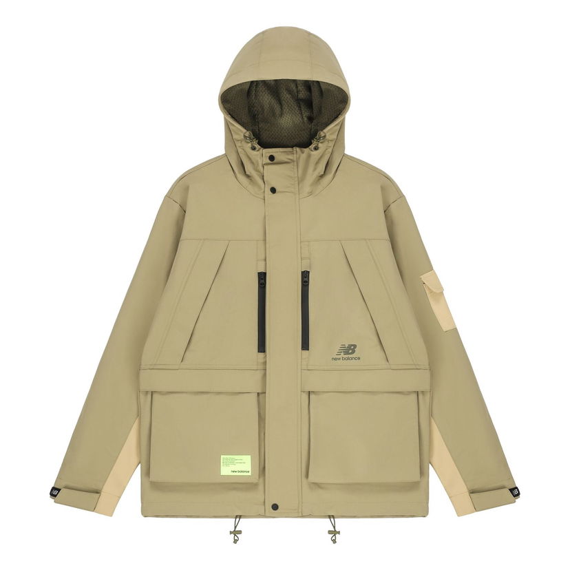 Vetrovka New Balance Men's Woven Hooded Jacket With Multiple Pockets Zelena | AMJ21356-TCO
