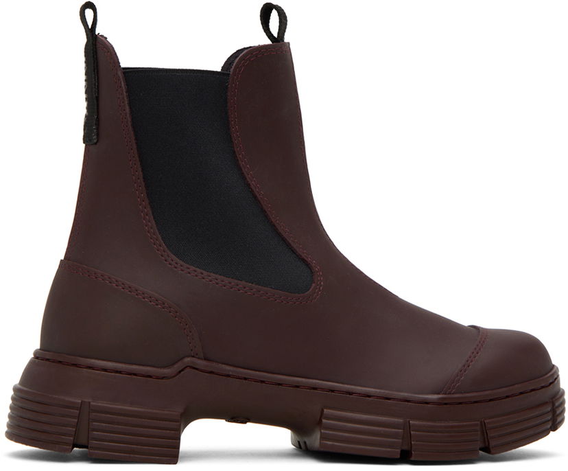Superge in čevlji GANNI GANNI City Chelsea Boots Bordo | S2073