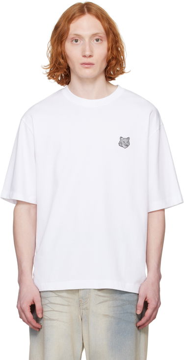 Majica MAISON KITSUNÉ Maison Kitsuné Fox Head Patch Oversize T-Shirt Bela | OM00128KJ0119, 0
