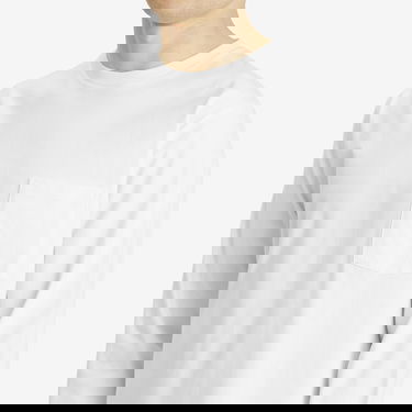 Majica BEAMS Beams Plus Long Sleeve Pocket Tee, Size Large Bela | 3814-0066-156-01, 5