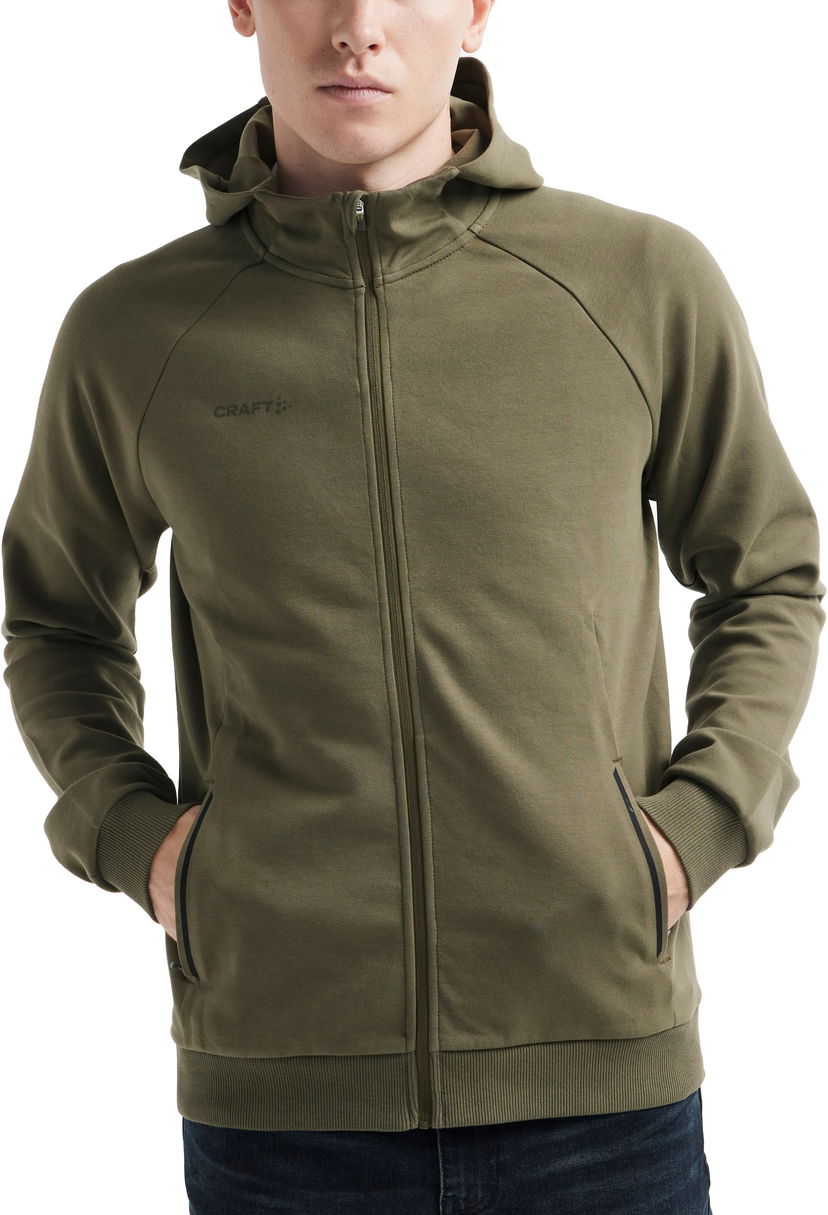 Pulover Craft CORE SOUL Full Zip Hooded Sweatshirt Zelena | 1910620-664000