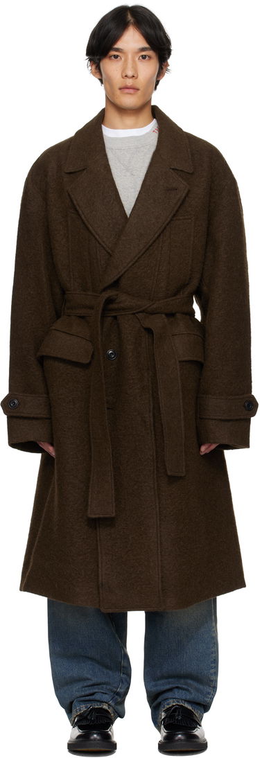 Plašči Andersson Bell Andersson Bell Mattia Shaggy Wool Robe Coat Rjava | awa714m, 0