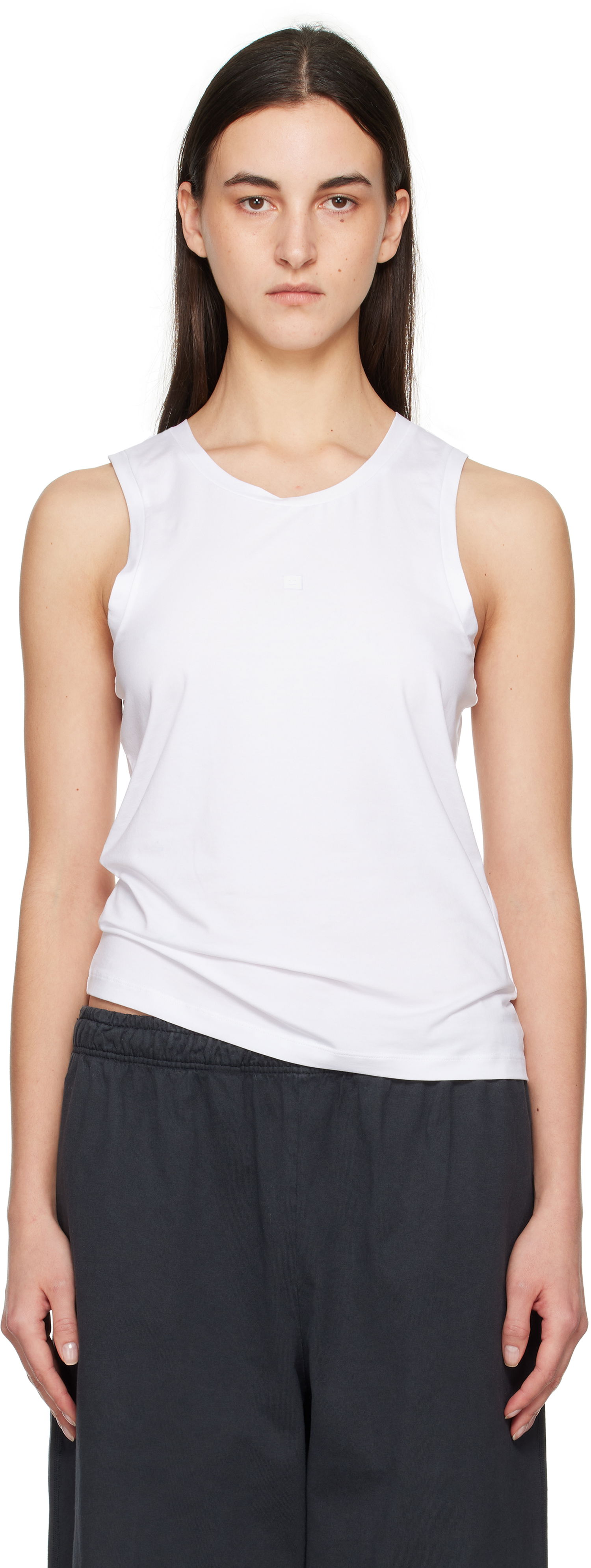 Majica brez rokavov Acne Studios Acne Studios Jersey Tank Top Bela | CL0314-, 0
