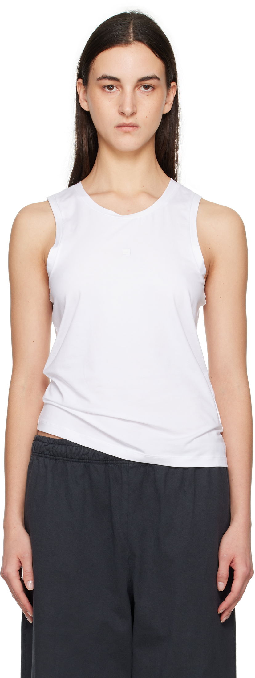 Majica brez rokavov Acne Studios Acne Studios Jersey Tank Top Bela | CL0314-