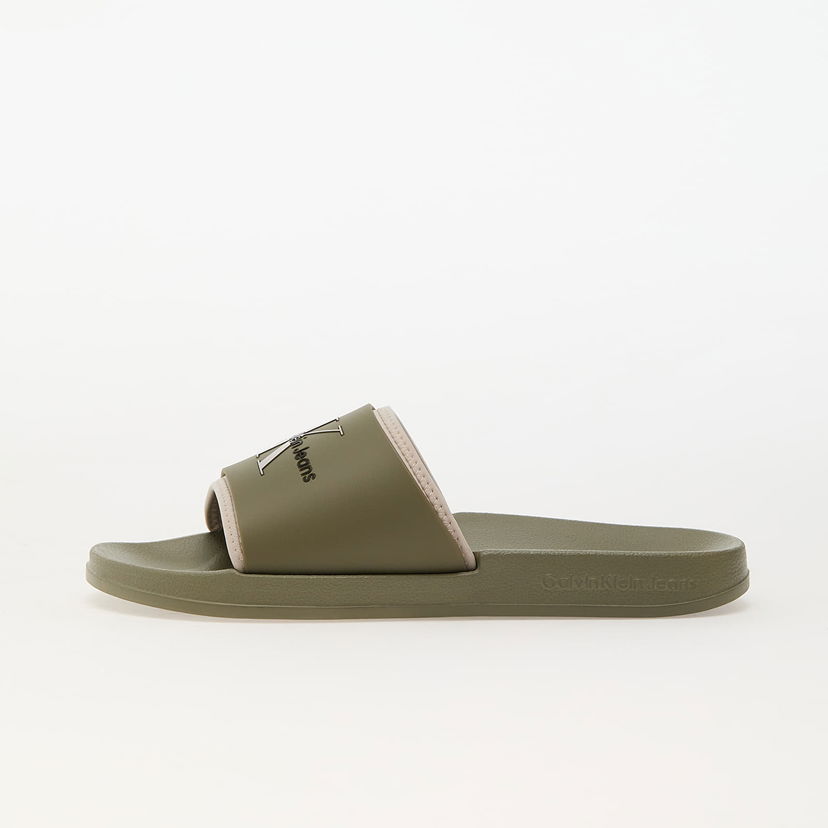 Superge in čevlji CALVIN KLEIN Jeans Slide Rubber Neopren Green Zelena | YM0YM00361 LH9