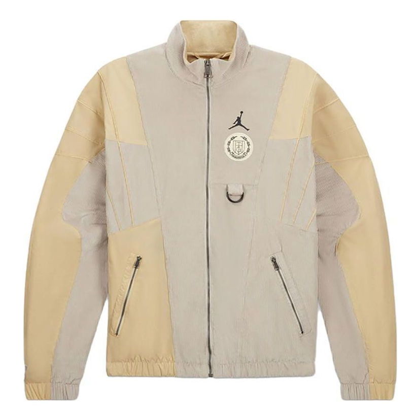 Jakna Jordan Jordan x HTG Crossover Contrast Stitching Stand Collar Jacket Bež | DJ7976-236