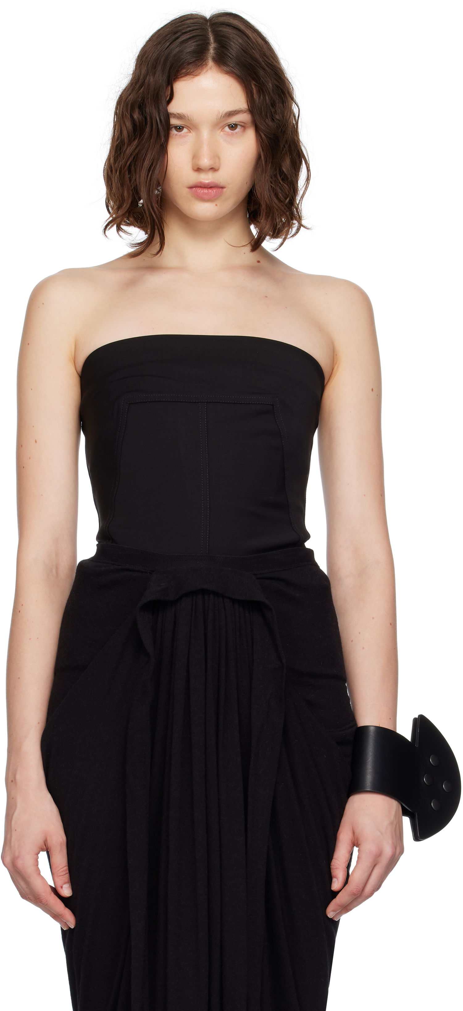 Majica brez rokavov Rick Owens Rick Owens Concordians Wool Bustier Top Črna | RP02E4127 WST, 0