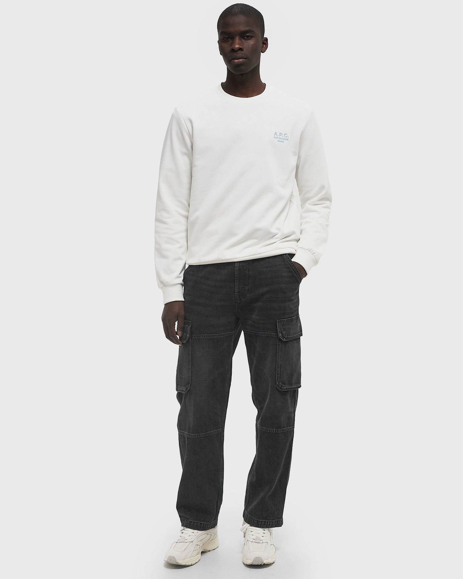 Pleteni pulover A.P.C. A.P.C. Standard Rue Madame Sweatshirt Bela | COHGR-M27913-ALI, 1