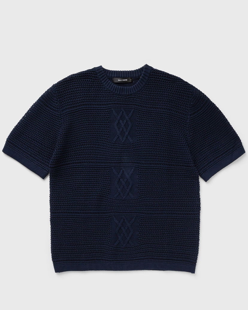 Majica DAILY PAPER Crochet Knitted T-Shirt Mornarica | 2511133